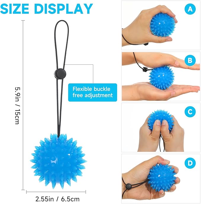 Hand Grip Strenthener - Squeeze Balls for Hand Therapy Set (5LB+10LB), Hand Exercise Ball for