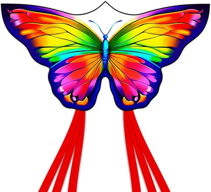 Butterfly Kites for Kids & Adults, Easy to Fly Design with Long Tail for Stability, for Kids Ages
