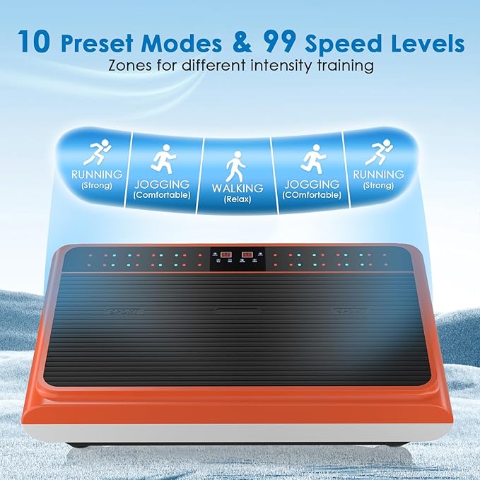 Vibration Plate Exercise Machine - Whole Body Workout Vibration Platform Lymphatic Drainage Machine