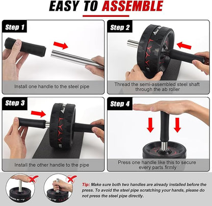 Ab Roller Wheel, Abs Workout Equipment for Abdominal & Core Strength Training, Home Gym Exercise