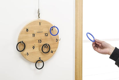 SUNGIFT Hook Ring Toss Game for Adults & Kids - Yard Hooky Ring Tossing Games - Hookie Wall Game