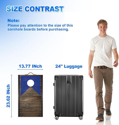 Portable Cornhole Board Set with Bean Bags 2 ft x 1 ft or 3 ft x2 ft or 10.16 * 5.04 Inch Foldable