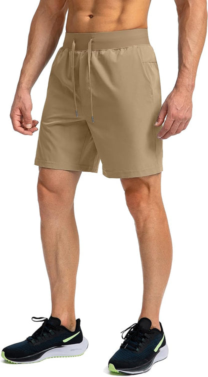 Men's Running Shorts with Zipper Pockets 9 Inch/ 7 Inch / 5 Inch Lightweight Quick Dry Gym Workout