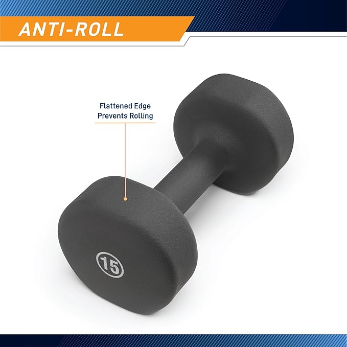 Marcy Colored Neoprene Dumbbell (Sold in Singles or Set) Hand Weights, Exercise Free Weights for