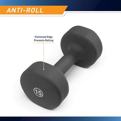 Marcy Colored Neoprene Dumbbell (Sold in Singles or Set) Hand Weights, Exercise Free Weights for