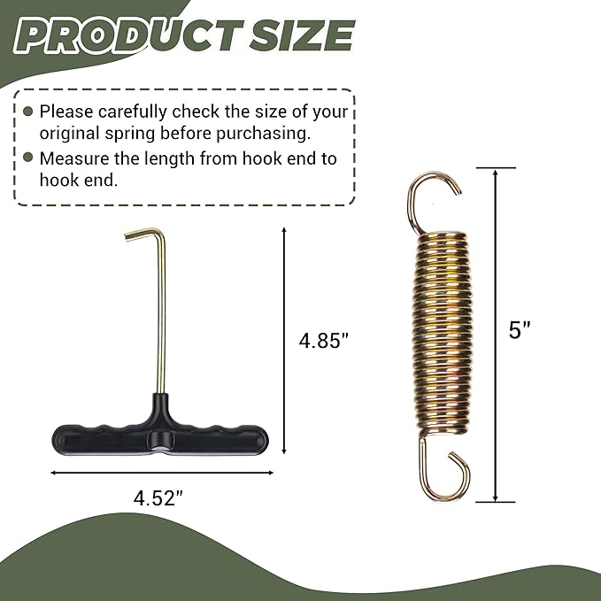 Trampoline Springs Replacement 3.5" to 8.5" Galvanized Steel Heavy Duty High Tensile Universal