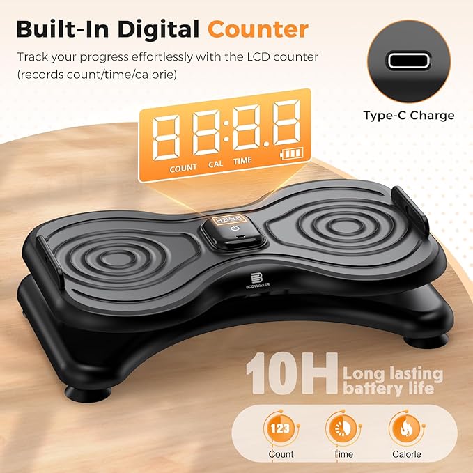 New Waist Twist Board with LCD Display and Resistance Bands, Ab Twister Machine for Abs Workout