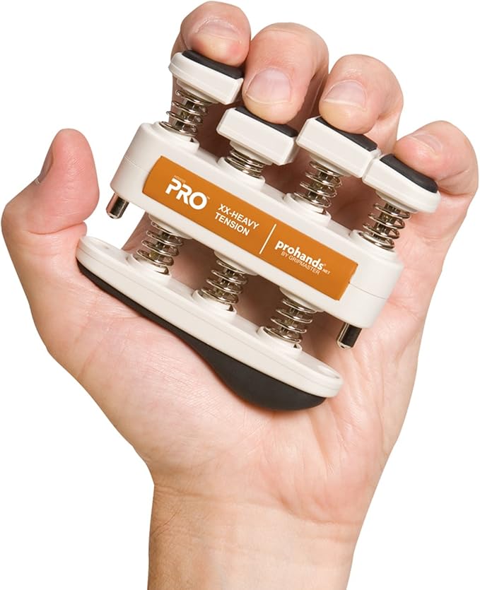 PRO Hand Exerciser, Finger Exerciser (Hand Grip Strengthener), Spring-Loaded, Finger-Piston System