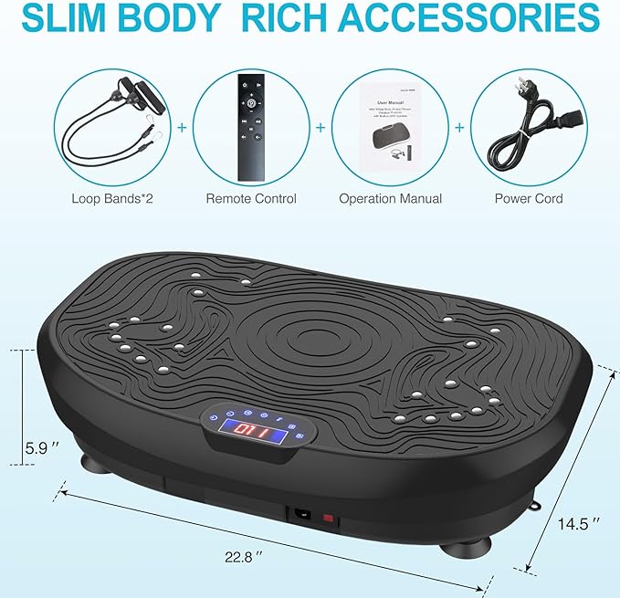 AXV Vibration Plate Exercise Machine Whole Body Workout Power Vibrate Fitness Platform Vibrating