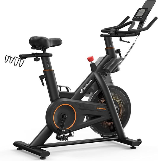 MERACH Magnetic Exercise Bike, Indoor Cycling Bike with Self-Developed App, 350 lbs Weight Capacity