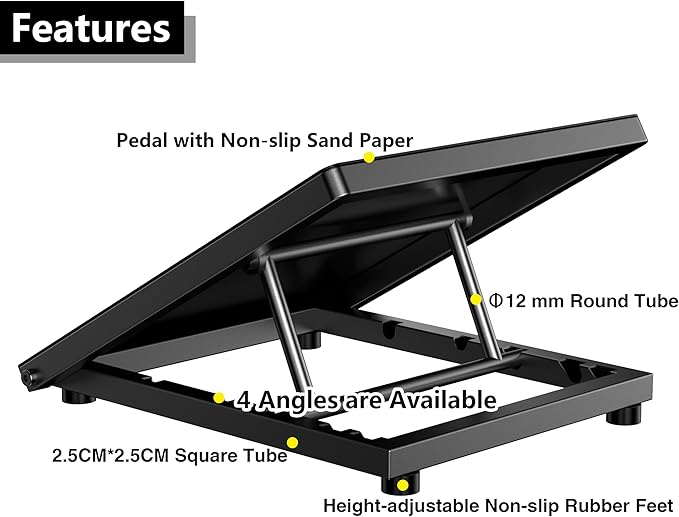 Professional Steel Slant Board Calf Stretcher Adjustable Balance Board with Non-Slip Surface for