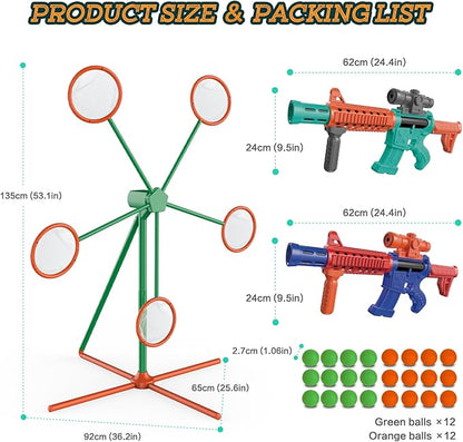 Shooting Games Toys for Age 5 6 7 8 9 10+ Year Old Boys, Kids Toy Sports & Outdoor Game with Moving