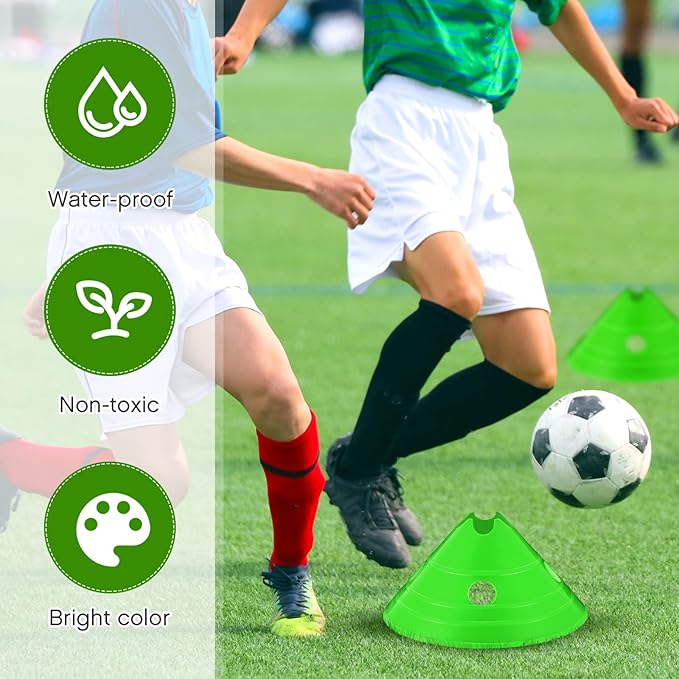 ShinyRelief Jumbo Disc Cones Jumbo Soccer Cones with Mesh Bag Giant Large Agility for Soccer