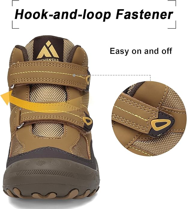 Mishansha Kids Hiking Boots Toddler Girls Boys Hiking Shoes Water-Resistant Anti-Collision Non-Slip