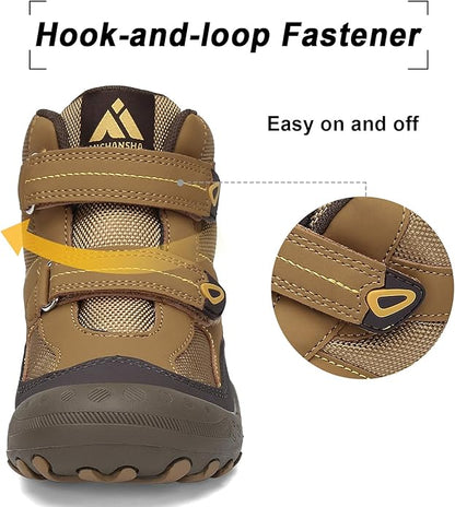 Mishansha Kids Hiking Boots Toddler Girls Boys Hiking Shoes Water-Resistant Anti-Collision Non-Slip