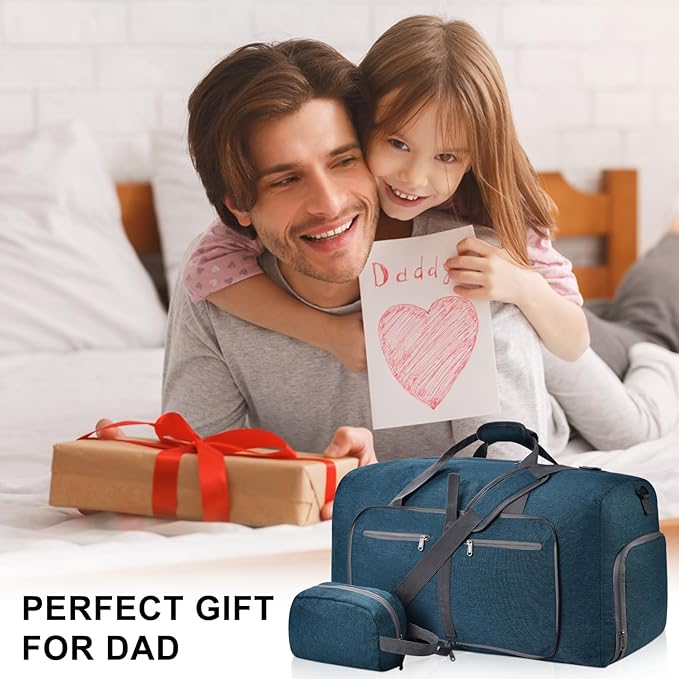 Felipe Varela Duffle Bag with Shoes Compartment and Adjustable Strap,Foldable Travel Duffel Bags