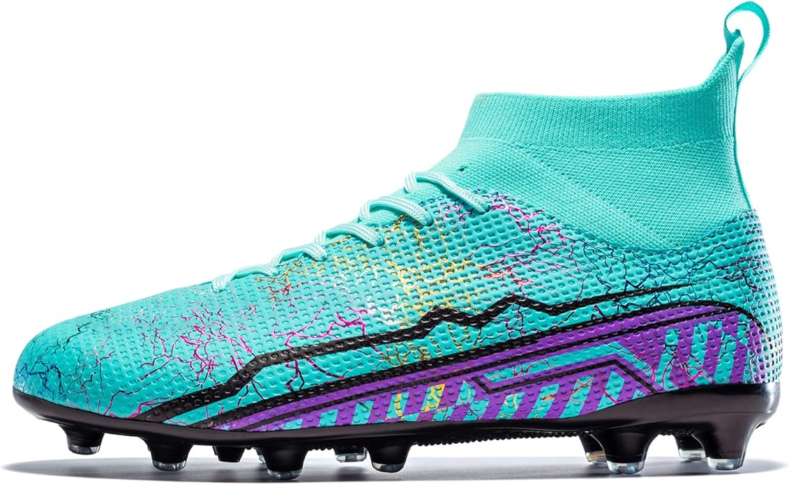 Soccer Cleats Mens Football Cleats Professional Soccer Shoes High-Tops Non-Slip Spikes for Big Boys