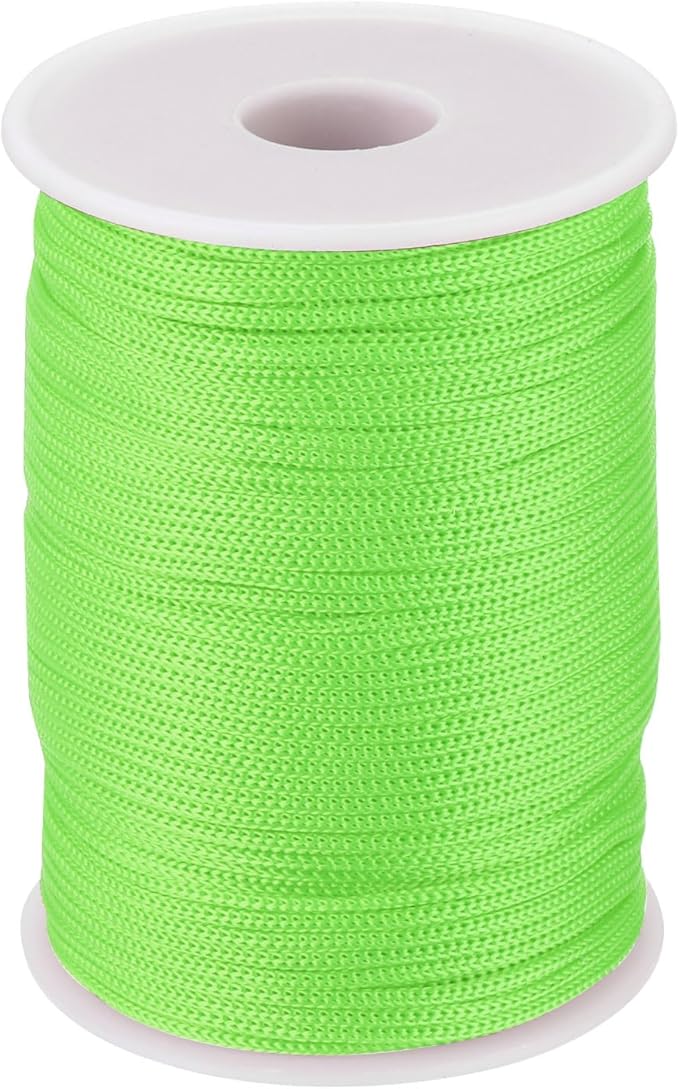 MECCANIXITY 1/12 Inch Polypropylene Rope Braided Ropes, 328ft Nylon Rope Hollow Utility Cord for
