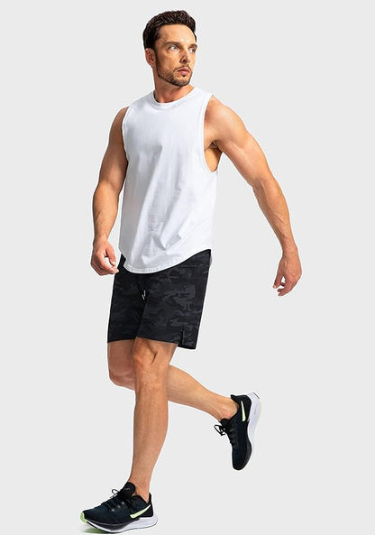 Men's Running Shorts with Zipper Pockets 9 Inch/ 7 Inch / 5 Inch Lightweight Quick Dry Gym Workout
