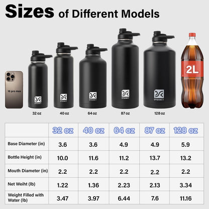 DYSANKY Insulated Water Bottle | Thickened Stainless Steel Vacuum Metal | Portable Sports Half
