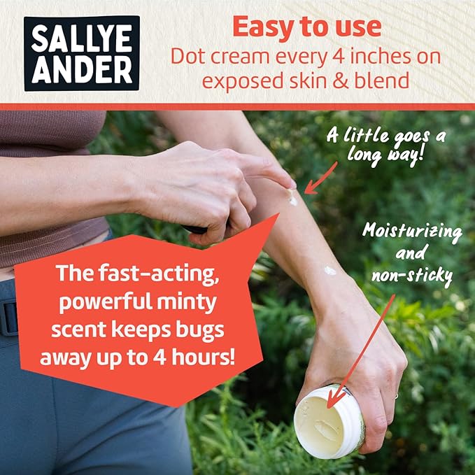 SALLYEANDER No Bite Me All-Natural Bug & Insect Repellent - Anti Itch Cream - 8 oz - Safe for Kids