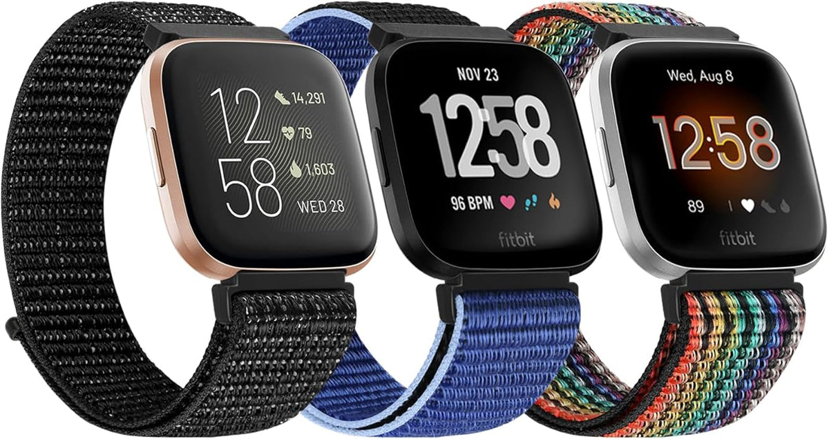 Tiptops 3 Pack Bands Compatible with Fitbit Versa 2/Fitbit Versa/Versa Lite/Versa SE for Women Men