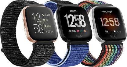 Tiptops 3 Pack Bands Compatible with Fitbit Versa 2/Fitbit Versa/Versa Lite/Versa SE for Women Men
