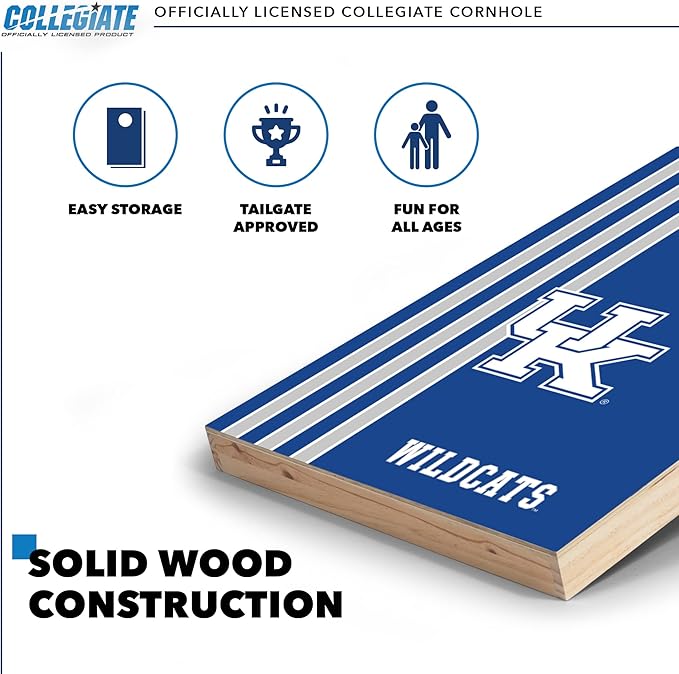 2' x 3' Solid Wood Cornhole Set with Direct Print HD Team Graphics – Great Gift for Any NCAA Fan!