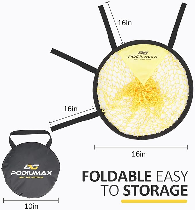 PodiuMax Top Bins Soccer Target Goal, Easy to Attach and Detach to The Goal, Set of 2, for Shooting