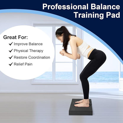 StrongTek Professional Foam Exercise Balance Pad - 15.8" x 13" x 2", High-Density TPE Foam Knee