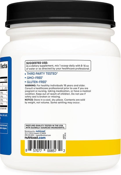 Nutricost BCAA Powder (Pineapple, 90 Servings) - Optimal 2:1:1 Ratio