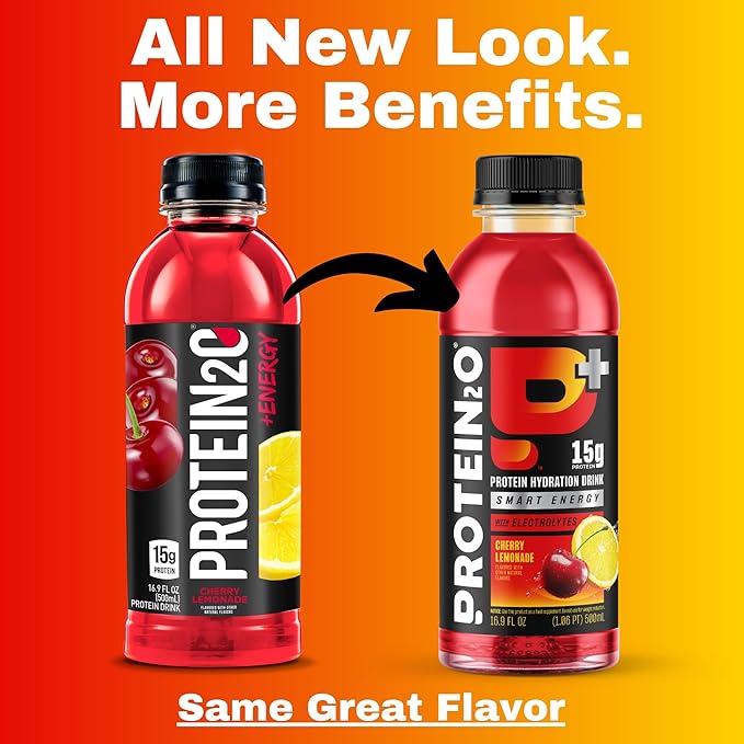Protein2o 15g Whey Protein Isolate Hydration Drink Plus Energy & Focus, 350mg of Electrolytes
