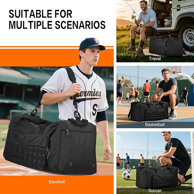 125L Extra Large Gym Duffle Bag for Men Women with Shoes Compartment Heavy Duty Tactical Sports