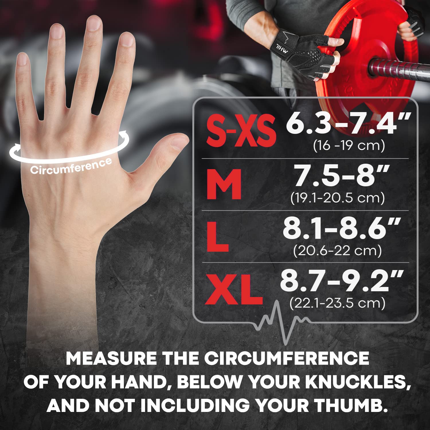 MhIL Workout Gloves for Men – Comfortable Gym Gloves for Men with Enhanced Grip for Safety and Hand
