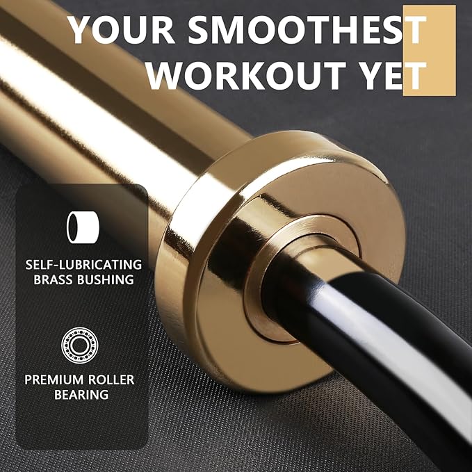 LIONSCOOL Premium 4ft/4.9ft/6ft Barbell for Strength Training and Olympic Weightlifting, 2 Inch Bar