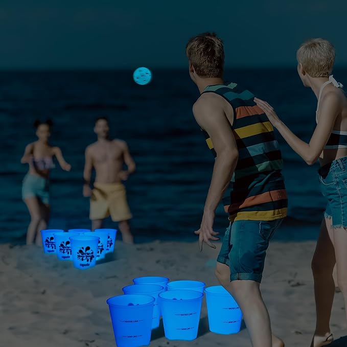 ropoda Giant Yard Pong,Yard Games with Durable Buckets and Balls, Outdoor Game with Carry Bag for