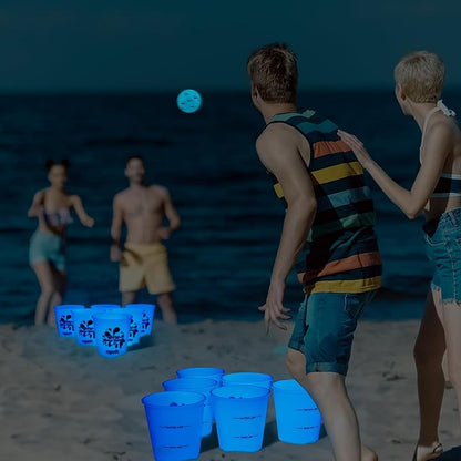 ropoda Giant Yard Pong,Yard Games with Durable Buckets and Balls, Outdoor Game with Carry Bag for