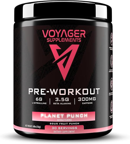 Voyager Pre-Workout Planet Punch ??Creatine-Free Powder w/L-Citrulline, Beta-Alanine, Caffeine