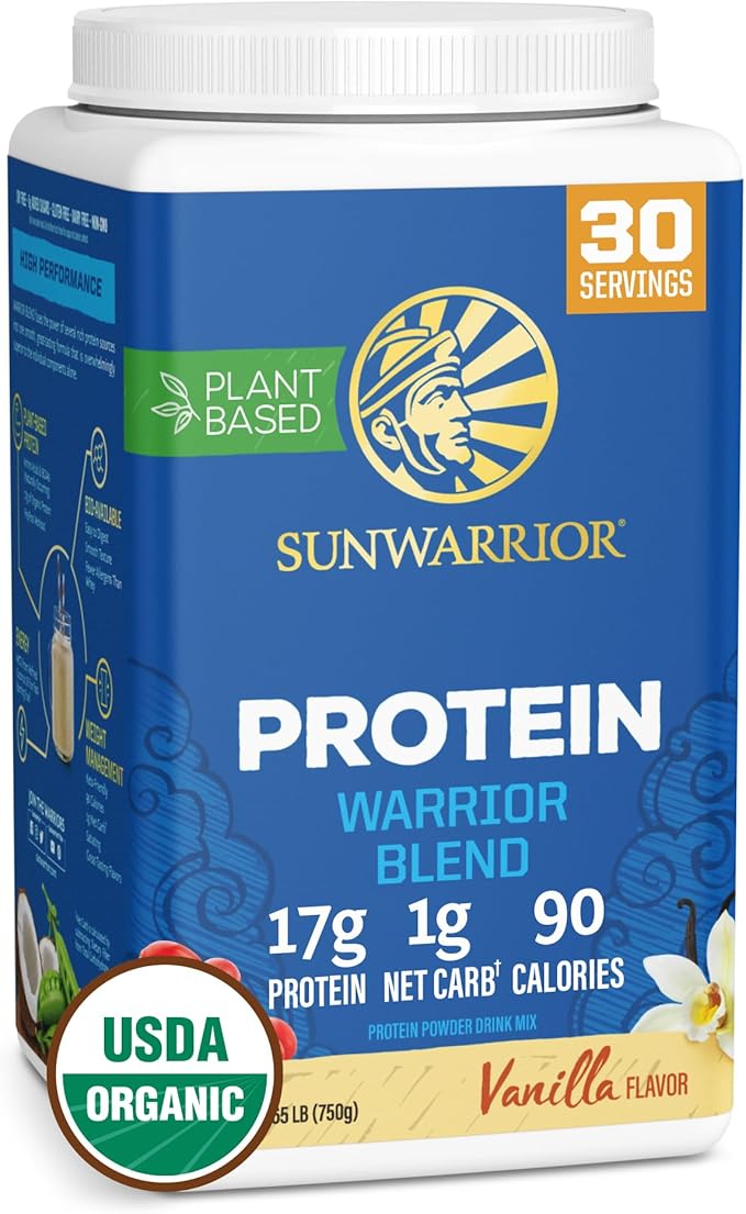 Sunwarrior Vegan Protein Powder Organic Plant-Based Protein | BCAA Amino Acids Hemp Seed Plant