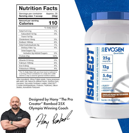 Evogen Isoject - Whey Protein Isolate | Ultra-Pure Whey Protein Powder with Ignitor Enzymes, BCAAs