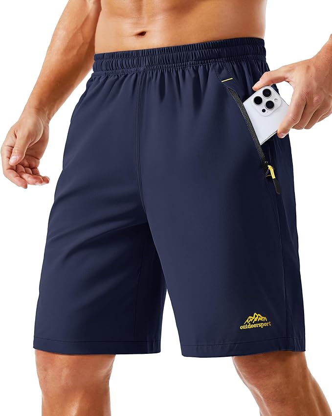 TACVASEN Men's Running Athletic Shorts 9" Quick Dry Workout Gym Shorts Lightweight Summer Shorts 3