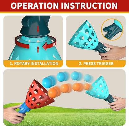 Bennol Outdoor Game Toys for Kids Boys with 20 Balls, Pop Pass Catch Ball Game Outside Toys Gifts