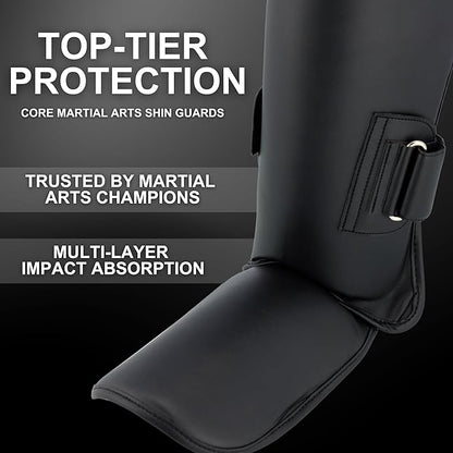 Tigear Core Shin Guards – MMA Martial Arts Shin Guards for Muay Thai & Kickboxing Sparring and