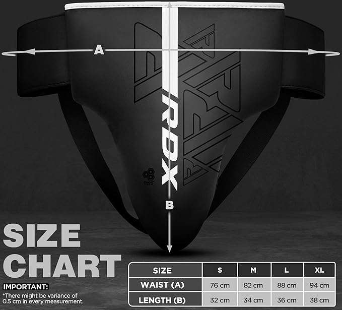RDX Groin Protector for Boxing, Muay Thai, Kickboxing and MMA Fighting, Maya Hide Leather Abdo Gear