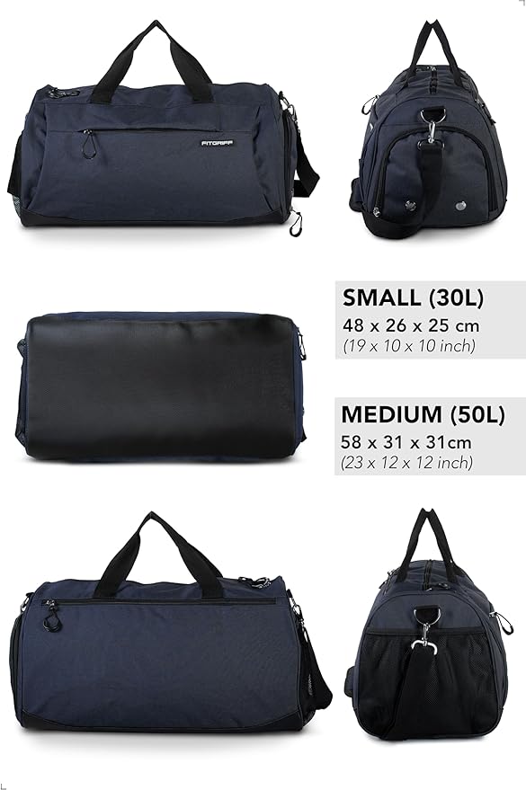 Fitgriff® Gym Bag for Men & Women with Shoe & Wet Compartment - Duffle Bag for Travel, Sports