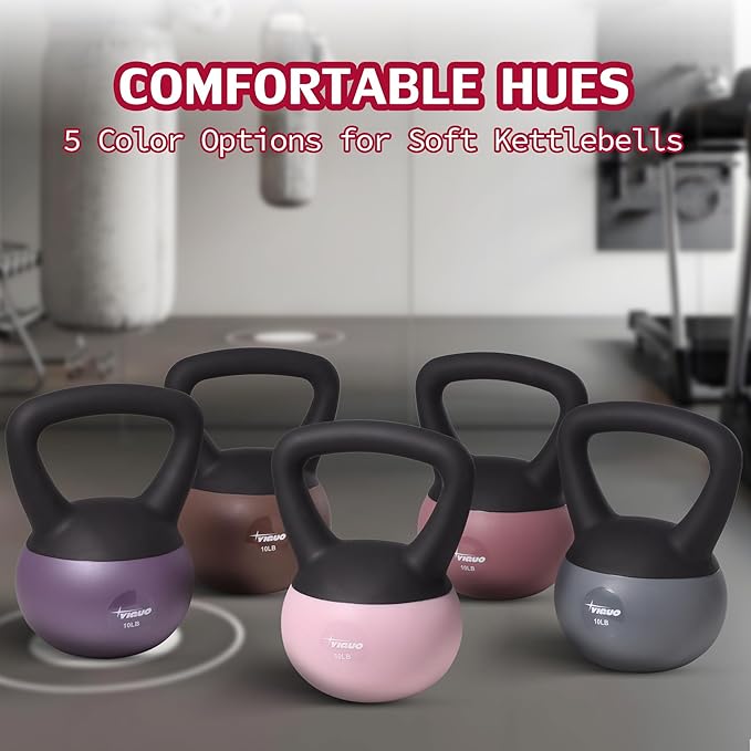 YIGUO Soft Kettlebell, Kettlebells 10 lb Anti-Slip Grip Weight for Home Workouts, Kettlebell for