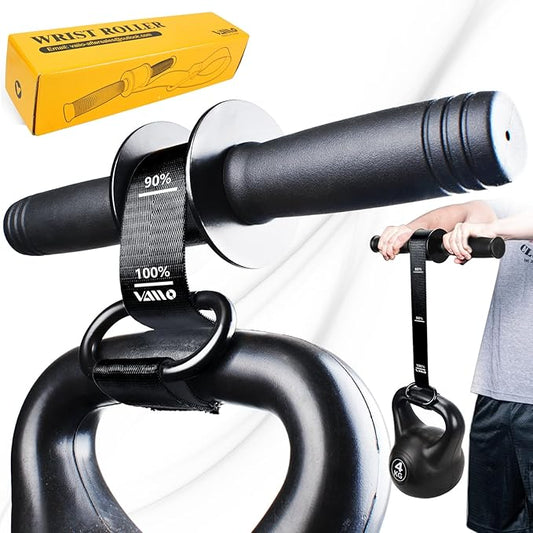 VAIIO Forearm Strengthener and Wrist Roller with Quick Locking Mechanism - Durable PVC Anti-Slip