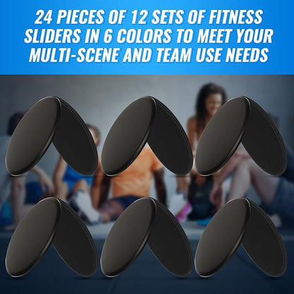Wettarn 24 Pcs Core Sliders for Working Out Abdominal Exercise Gliding Discs Dual Sided Workout