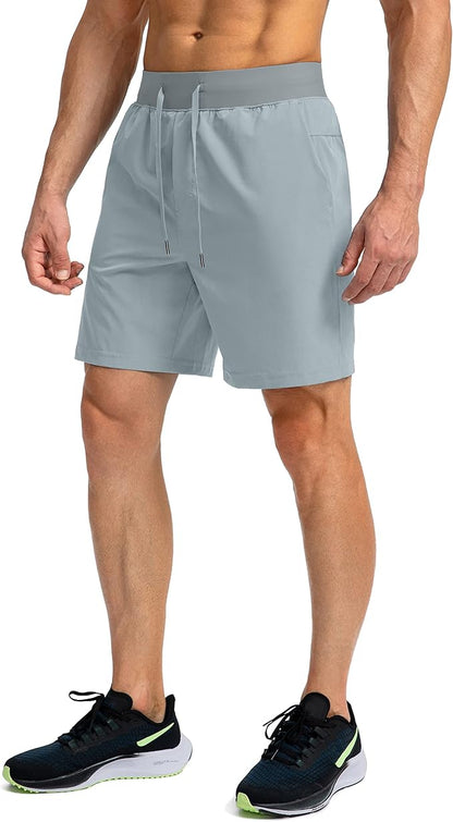 Men's Running Shorts with Zipper Pockets 9 Inch/ 7 Inch / 5 Inch Lightweight Quick Dry Gym Workout