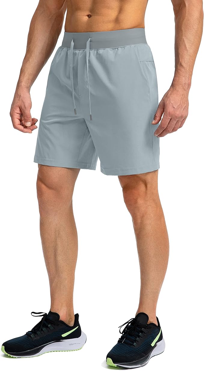 Men's Running Shorts with Zipper Pockets 9 Inch/ 7 Inch / 5 Inch Lightweight Quick Dry Gym Workout